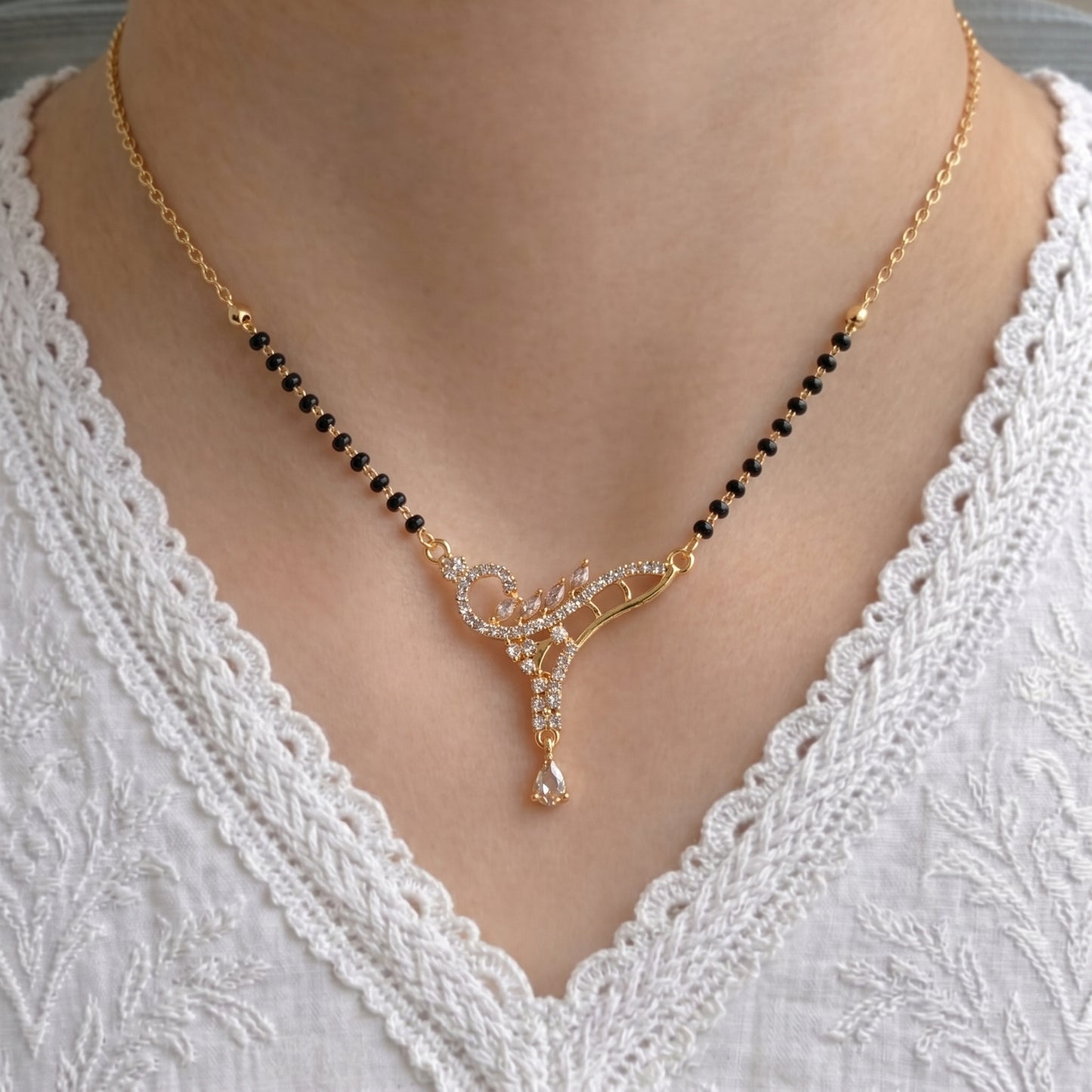 uravshi Gold Plated Mangalsutra