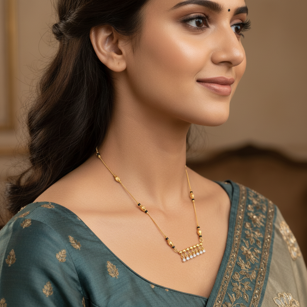 Chhavi Gold Plated Mangalsutra