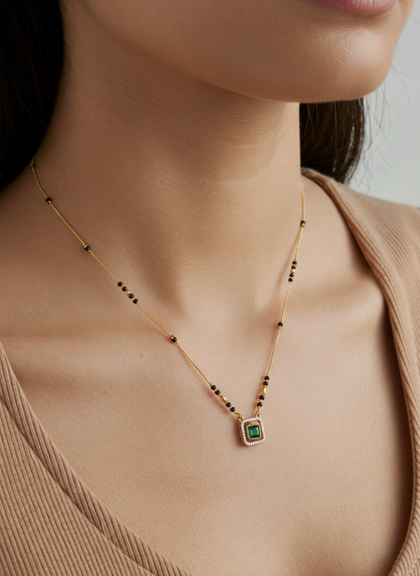 Tanishka Gold Plated Mangalsutra
