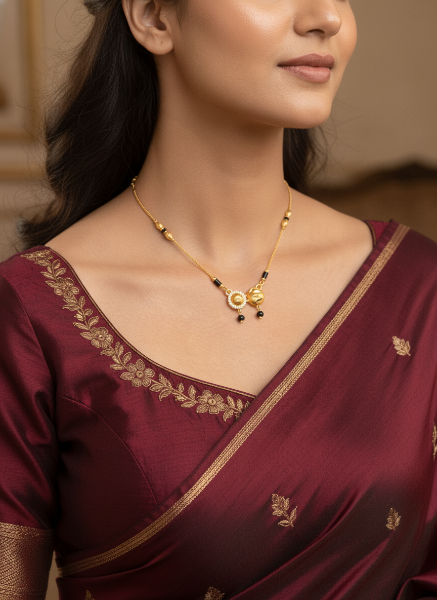 Laisha Gold Plated Mangalsutra