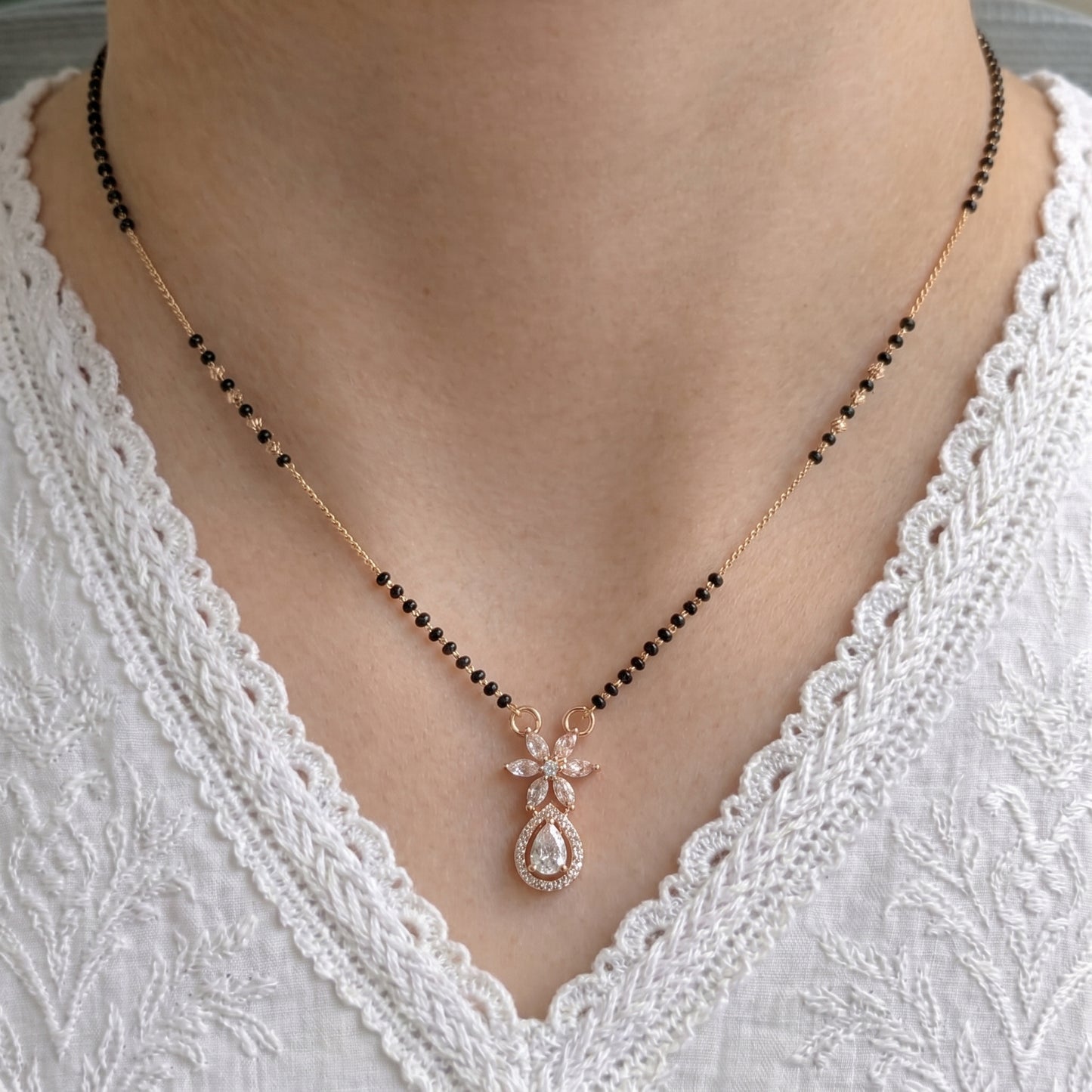 Mahira Rose Gold Plated Mangalsutra