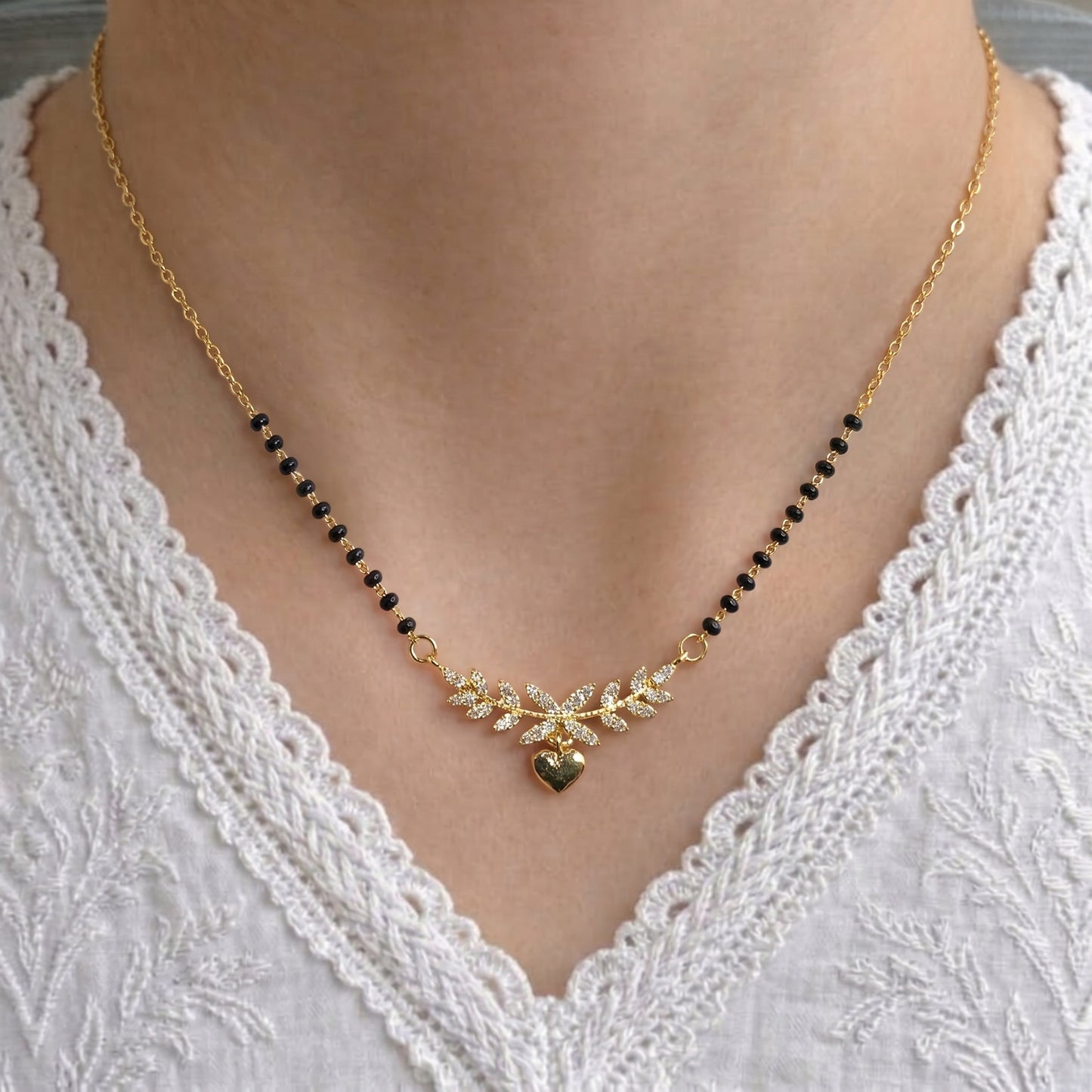 sharmila Rose Gold Plated Mangalsutra