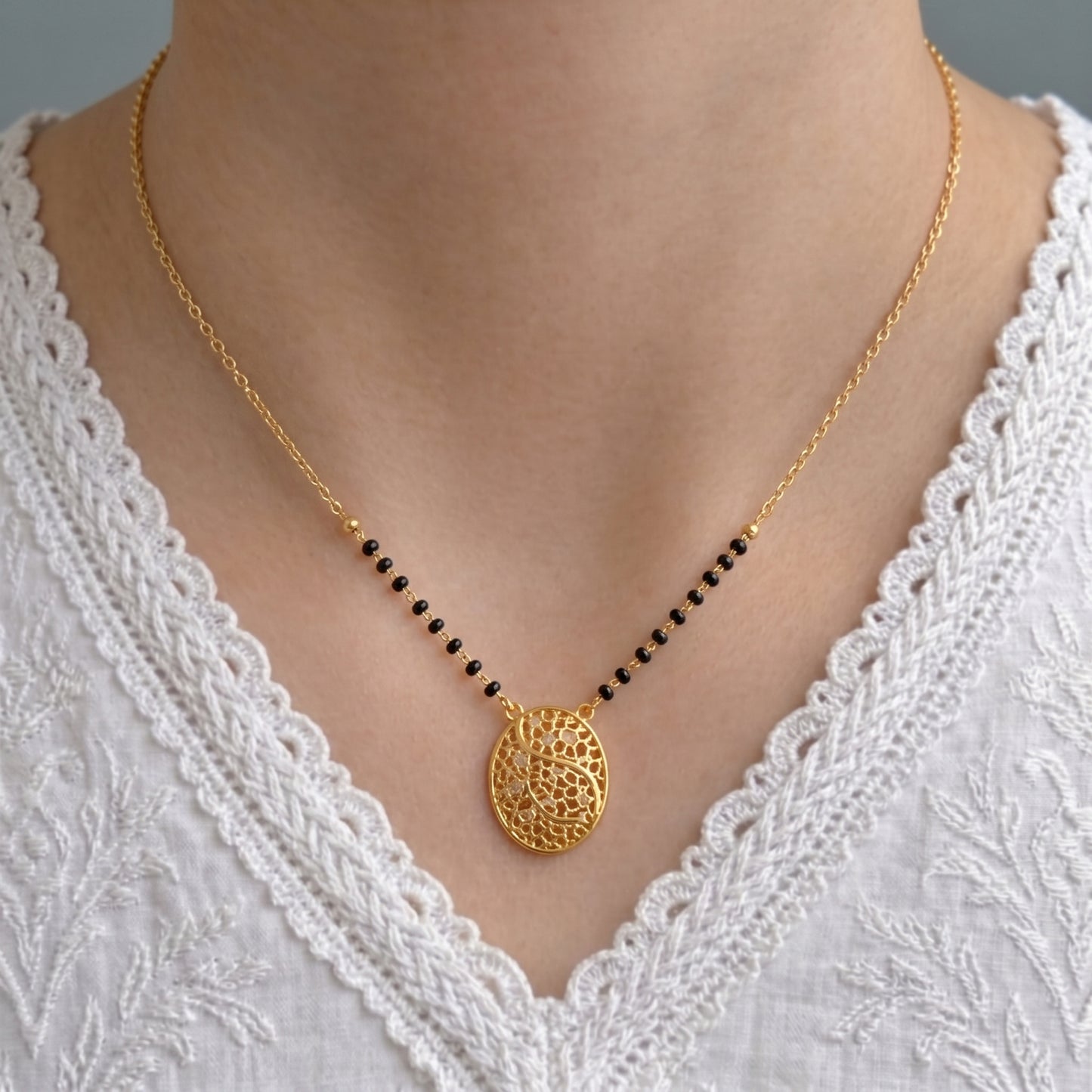 rukmi Gold Plated Mangalsutra