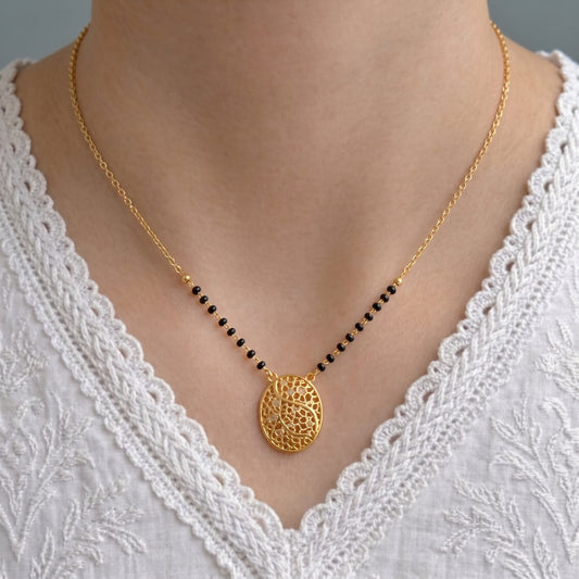 rukmi Gold Plated Mangalsutra