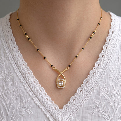 Anvisha Gold Plated Mangalsutra