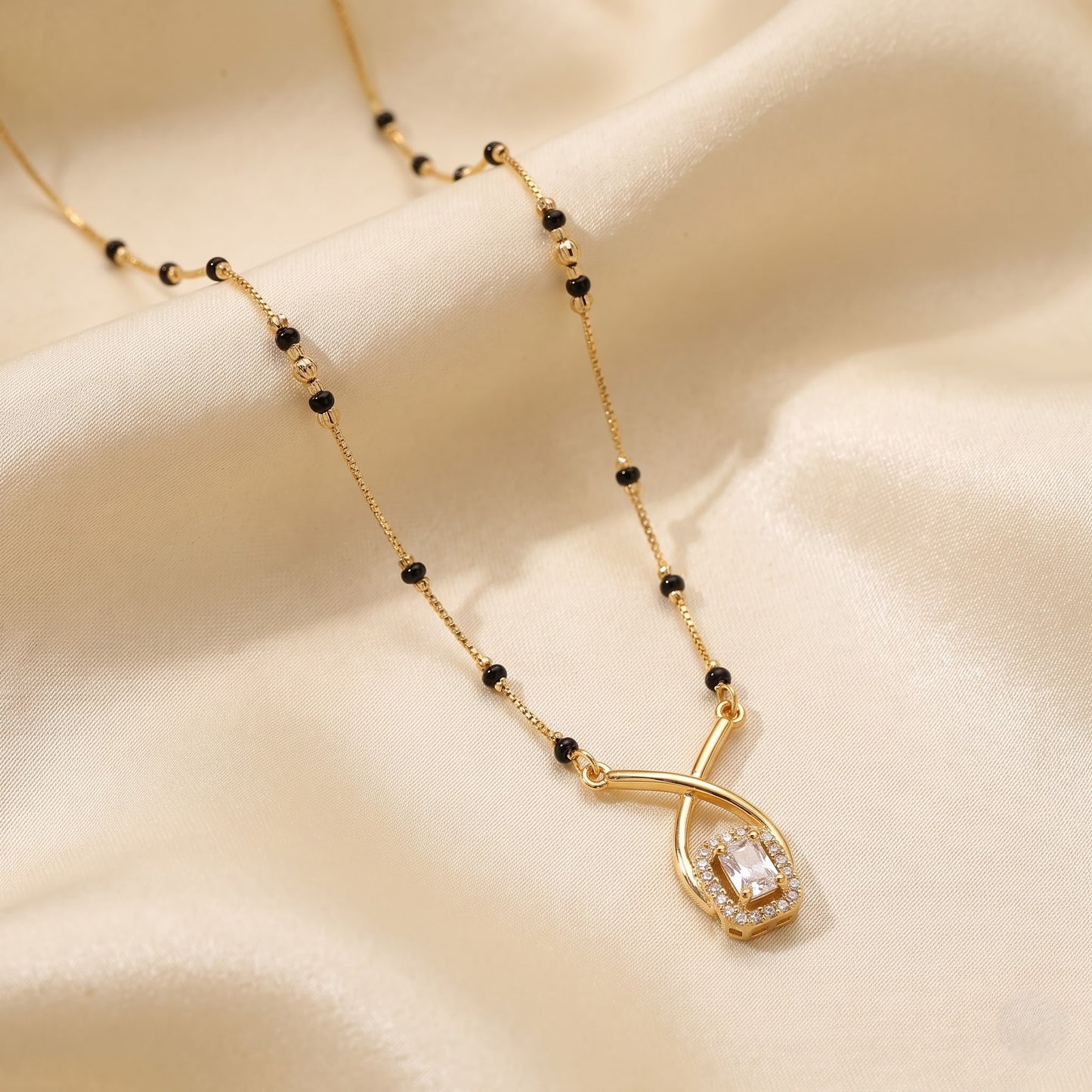 Anvisha Gold Plated Mangalsutra