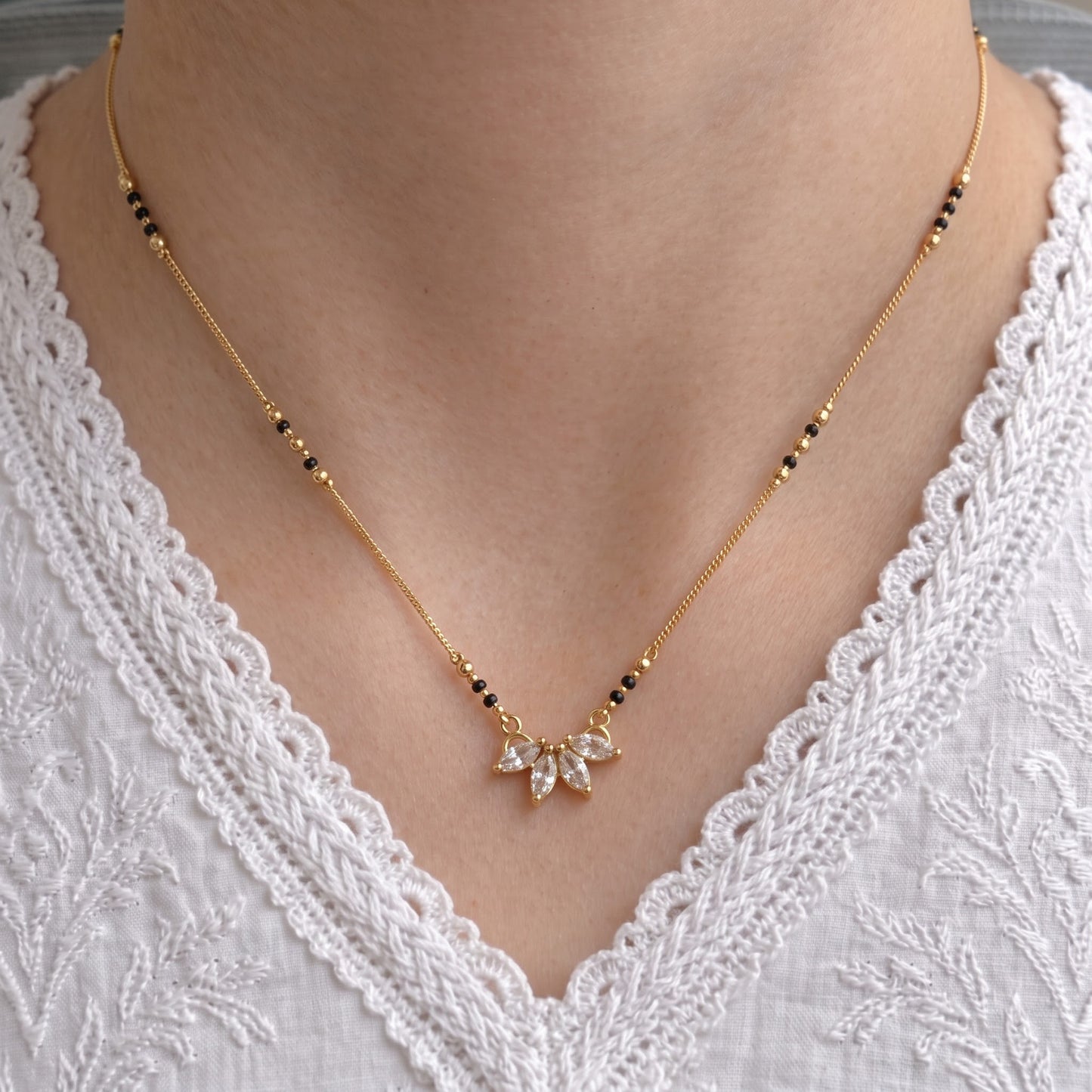 Inshika Gold Plated Mangalsutra