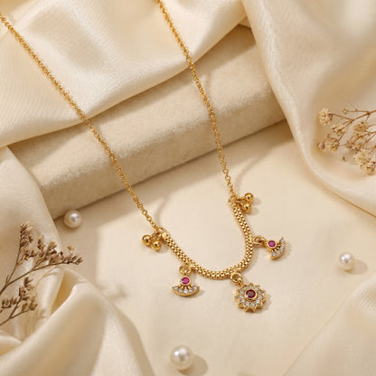 Zariya Ruby Charm Necklace