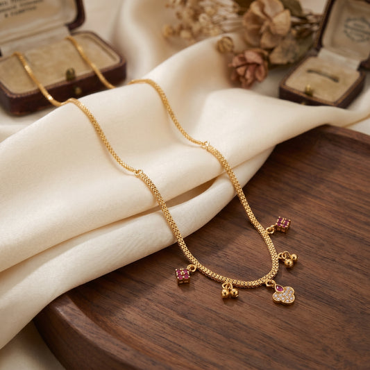 Nyra Charm Drop Necklace