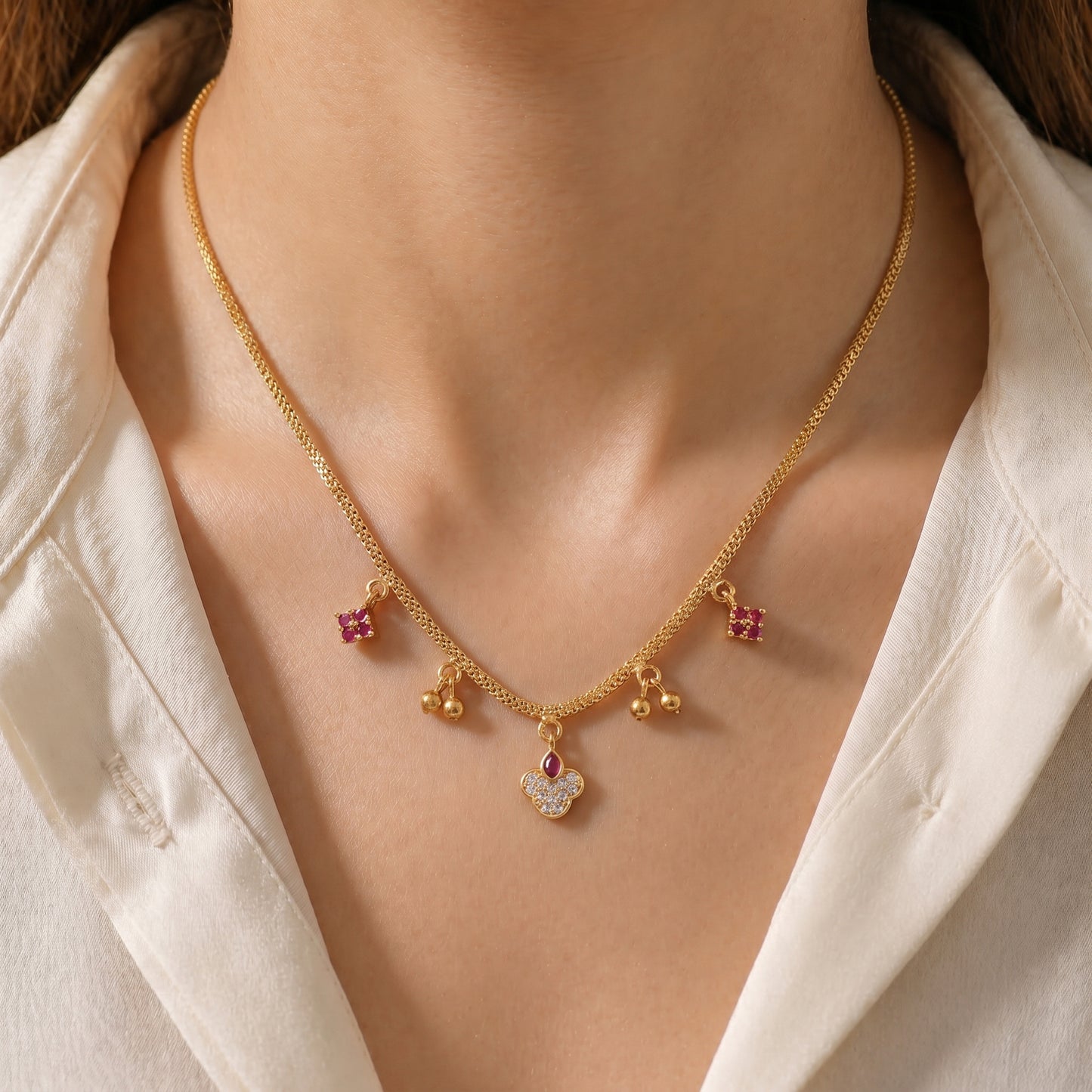 Nyra Charm Drop Necklace