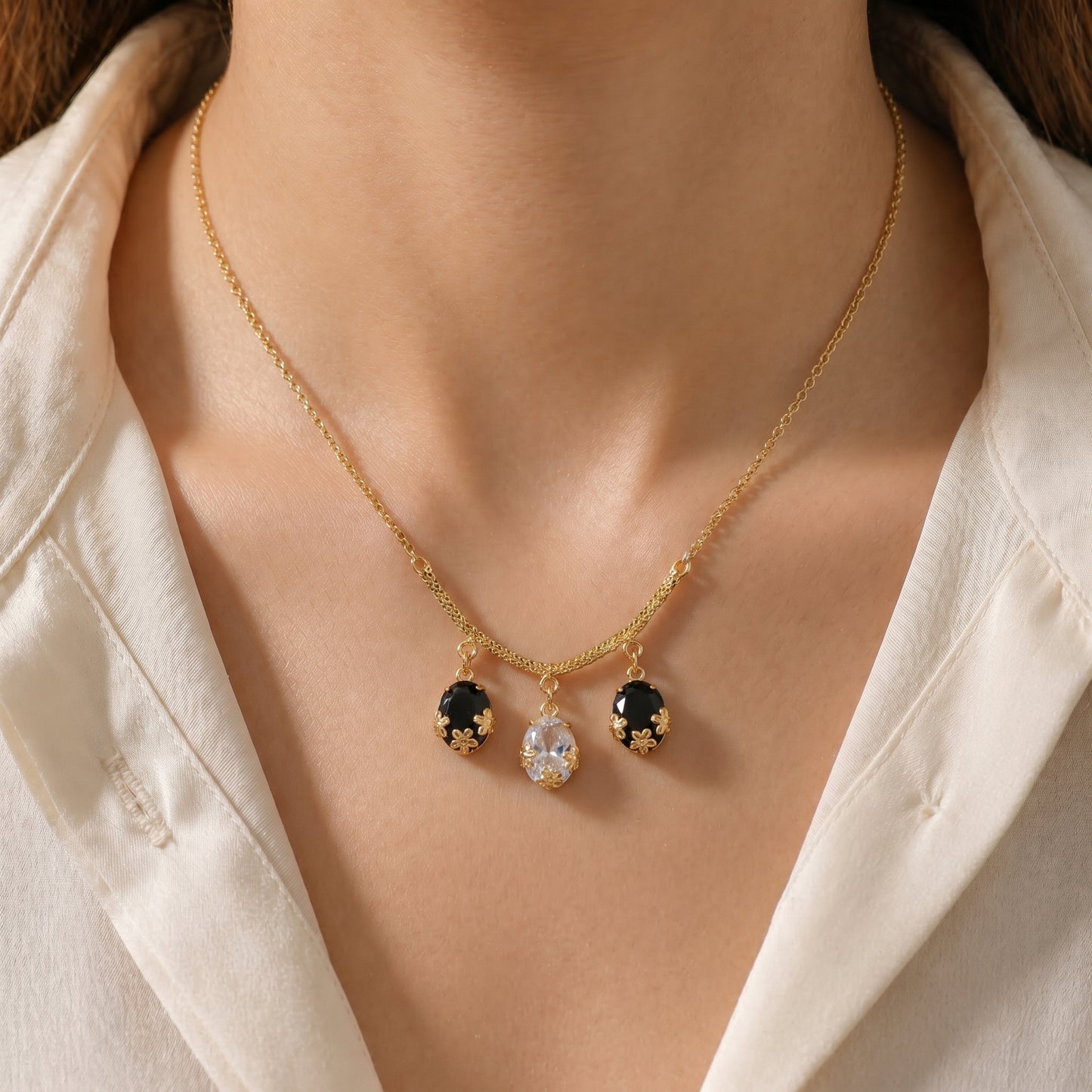 Noira Floral Charm Necklace