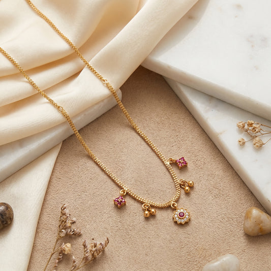 Aarini Ruby Charm Necklace