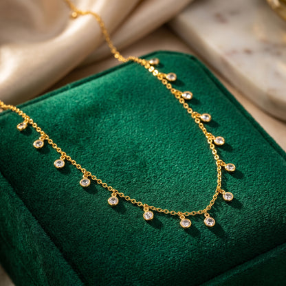 Aurelia Crystal Drop Necklace