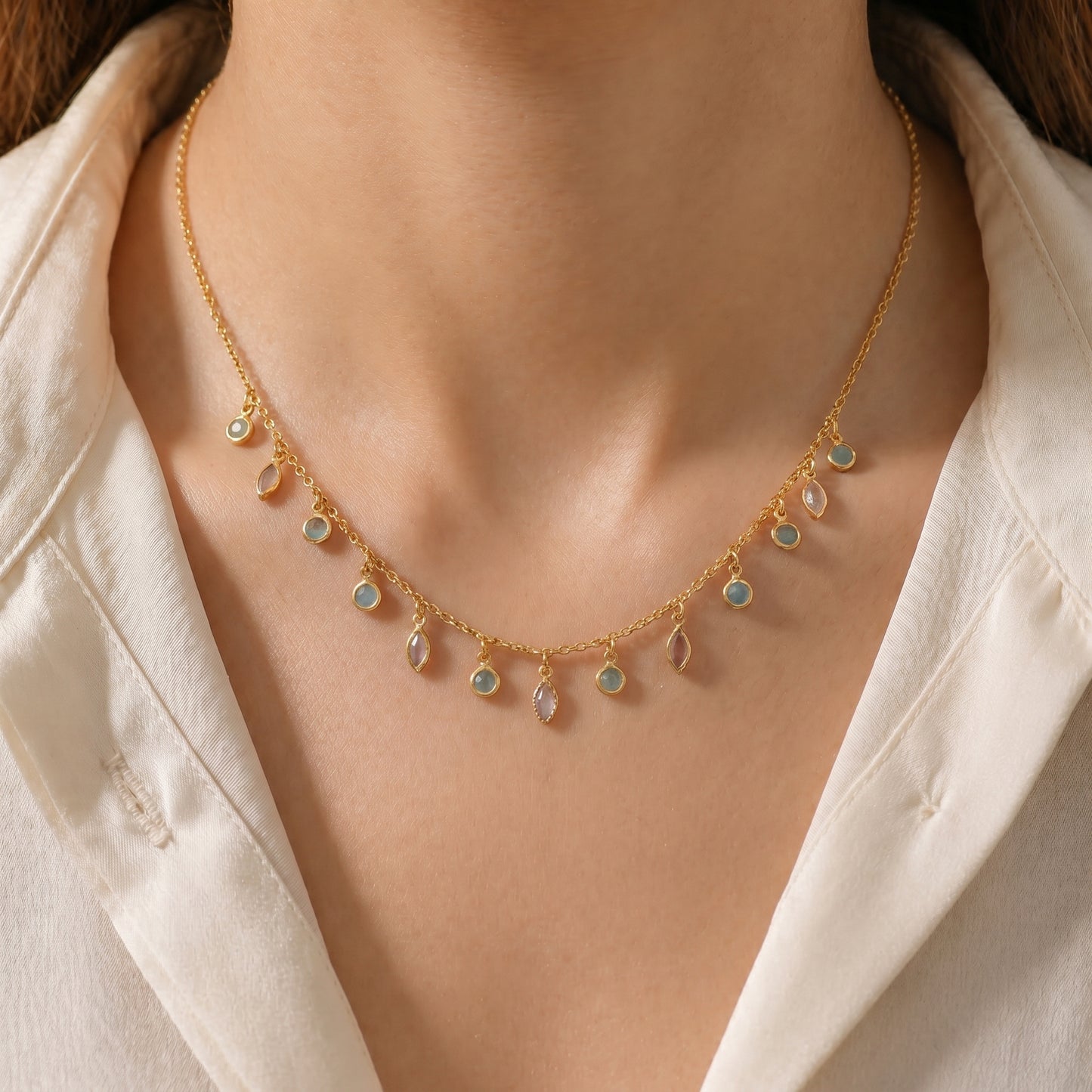Sereia Pastel Drop Necklace