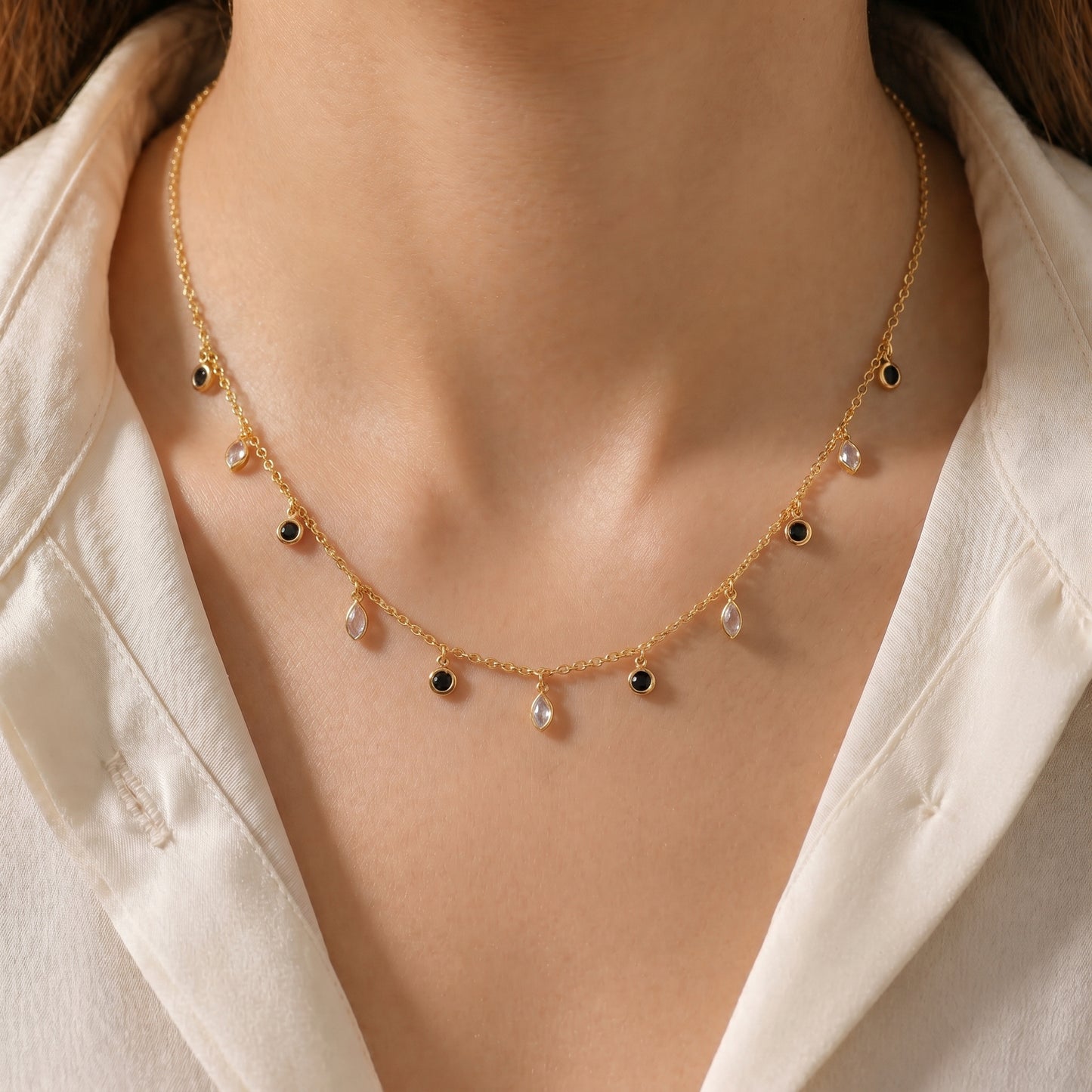 Noira Dual Drop Necklace