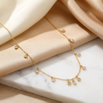 Elara Crystal Charm Necklace