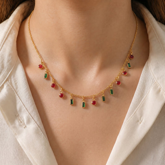 Zariya Dual Gem Necklace