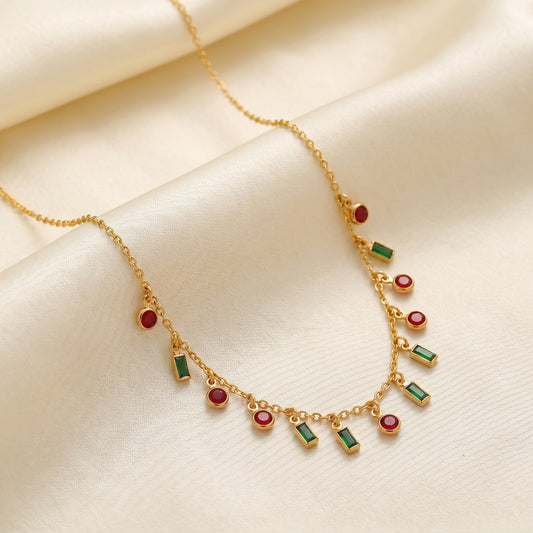 Zariya Dual Gem Necklace