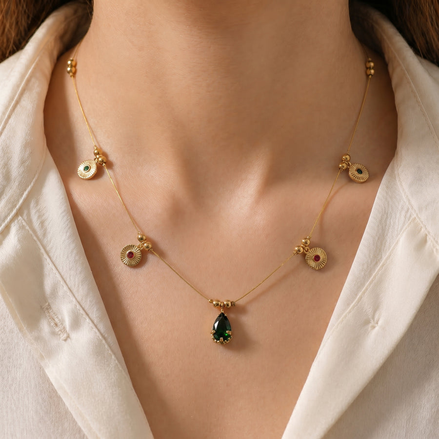 Emerald Aura Necklace