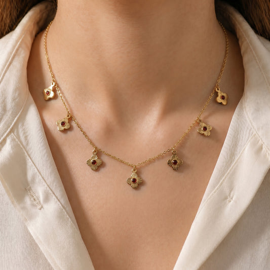 Crimson Bloom Necklace