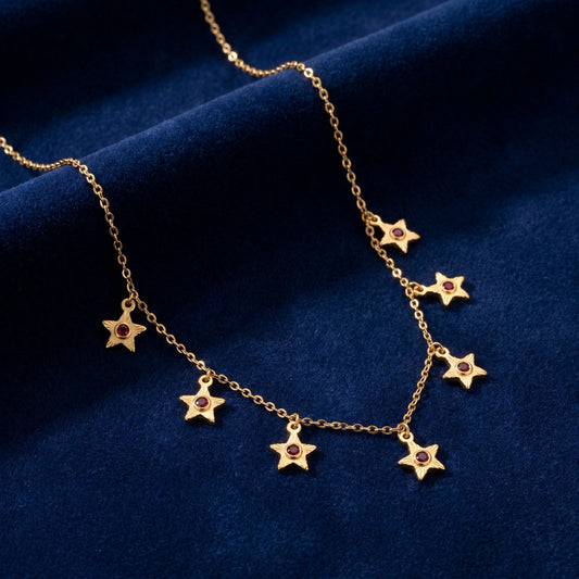 Ruby Stardust Necklace