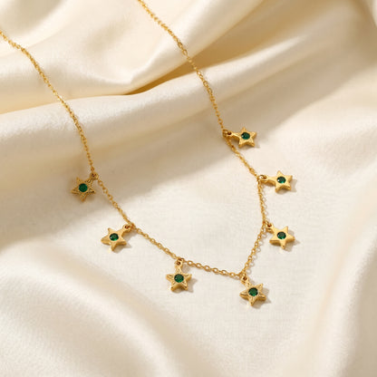 Starry Emerald Necklace