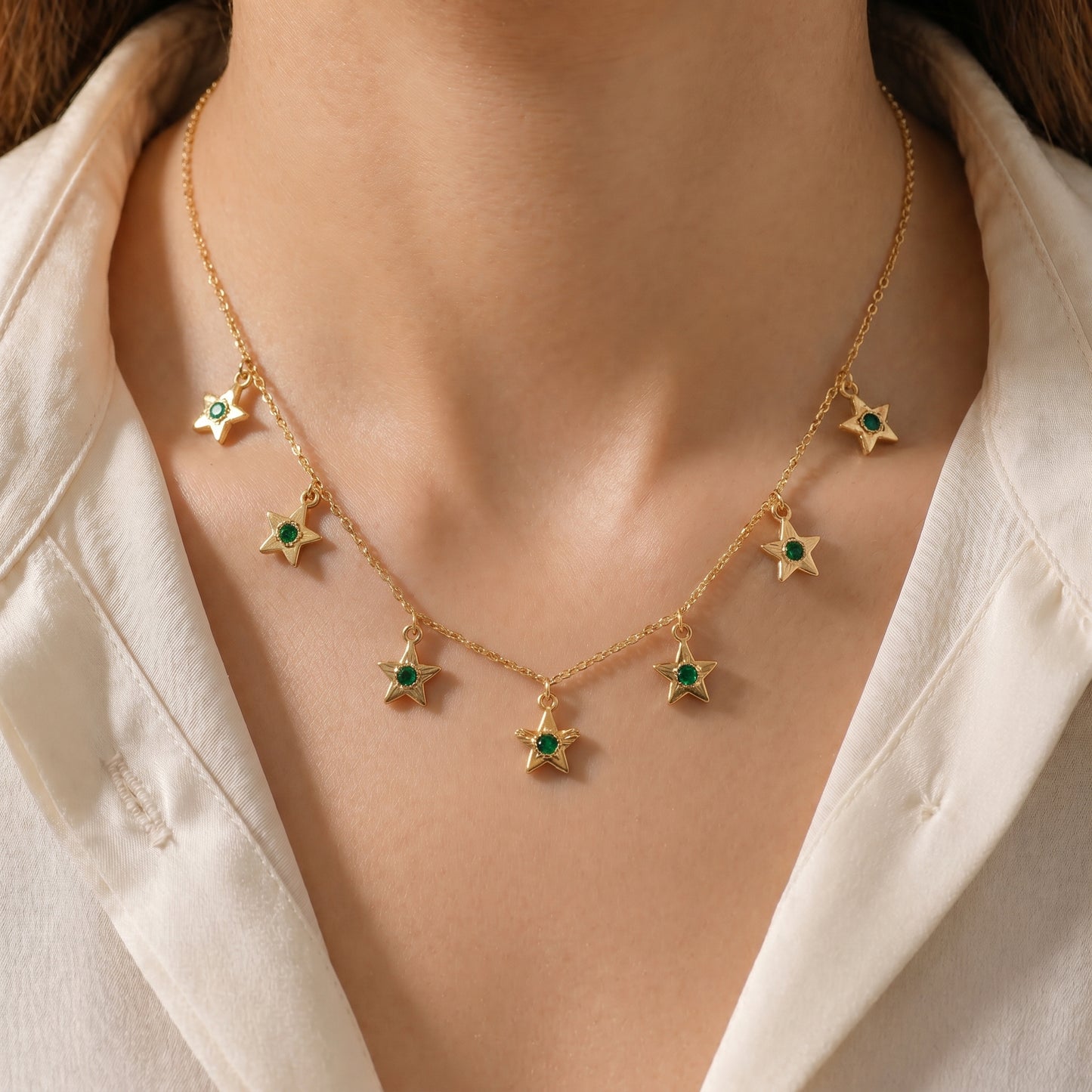 Starry Emerald Necklace
