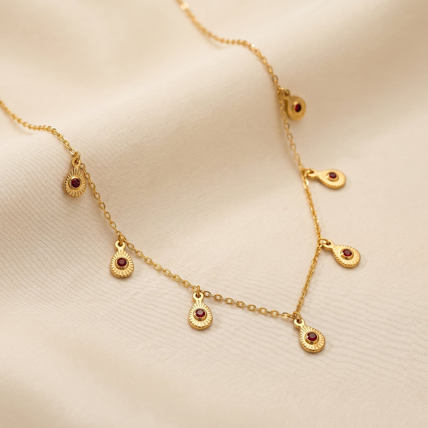 Royal Ruby Teardrop Necklace
