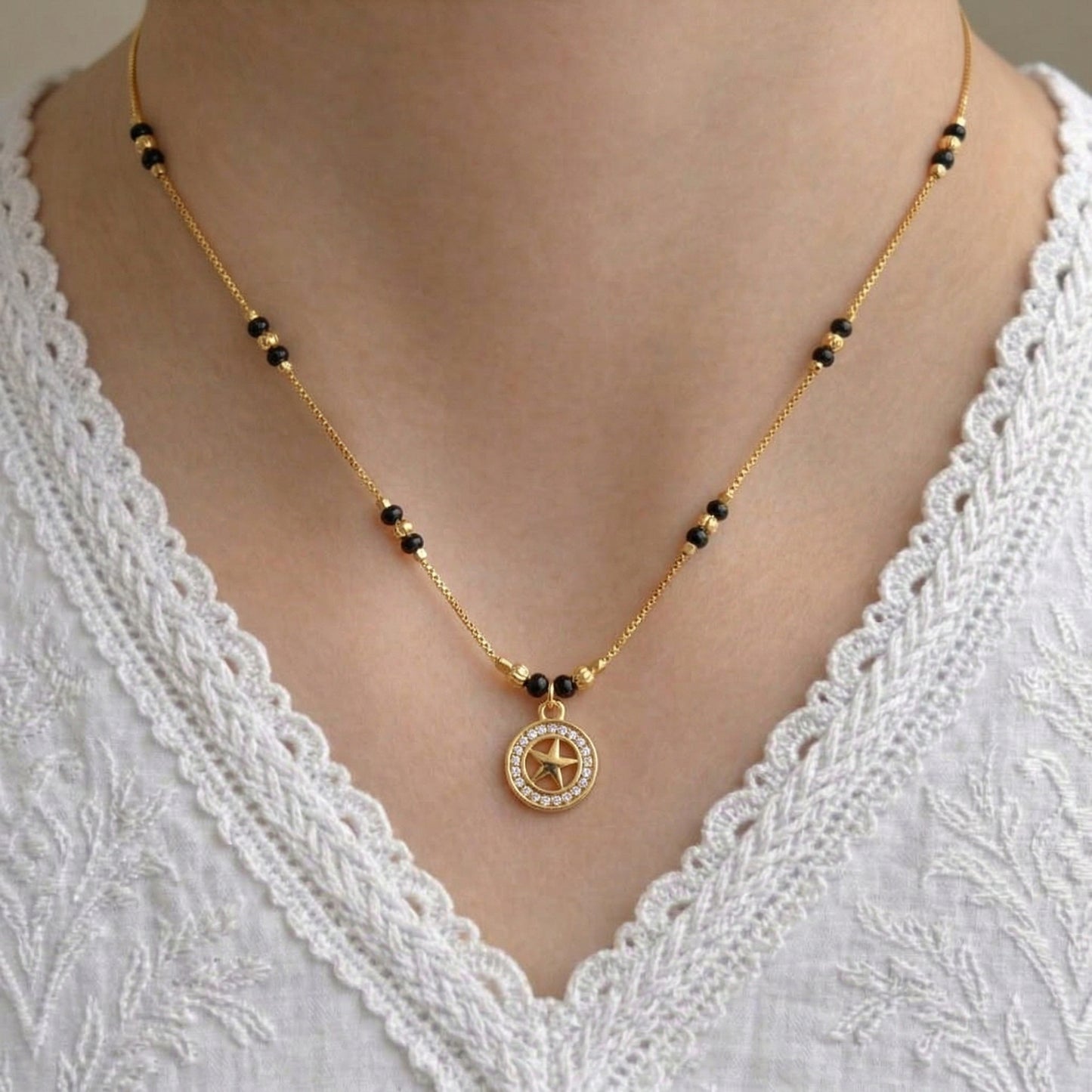 Meenal Gold Plated Mangalsutra