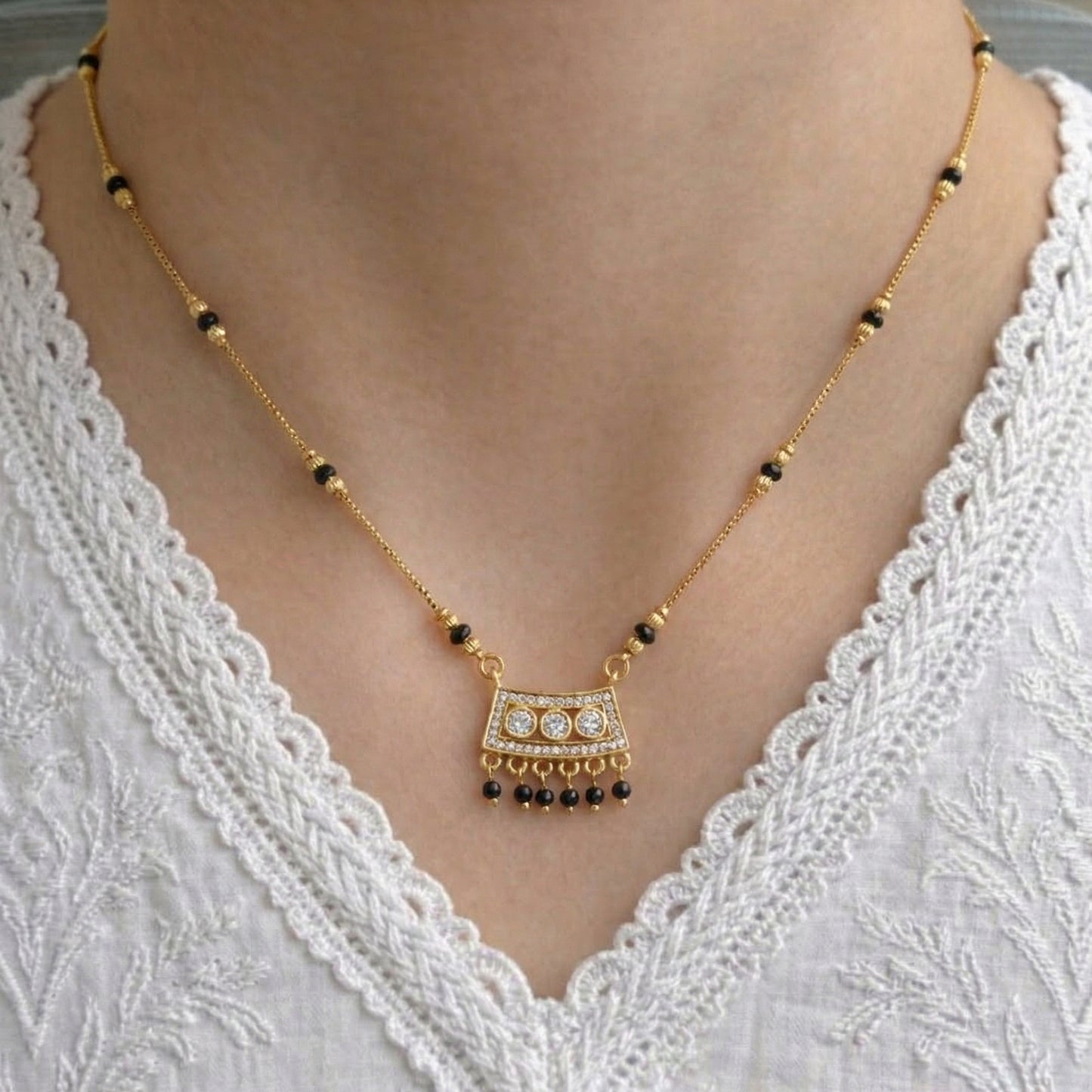 Isha Gold Plated Mangalsutra