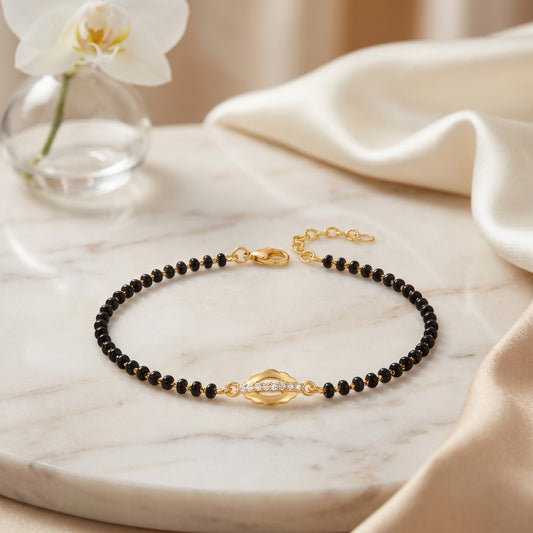 Aariva Oval Mangalsutra Bracelet