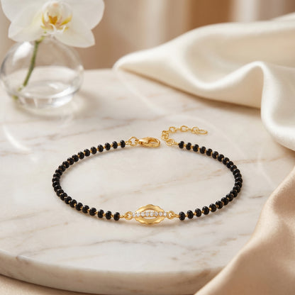 Aariva Oval Mangalsutra Bracelet