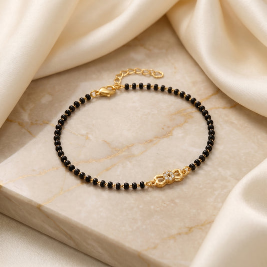 Zenvira Infinity Bloom Mangalsutra Bracelet