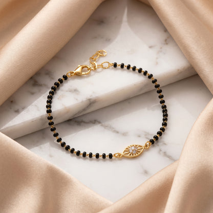 Velmora Radiant Oval Mangalsutra Bracelet