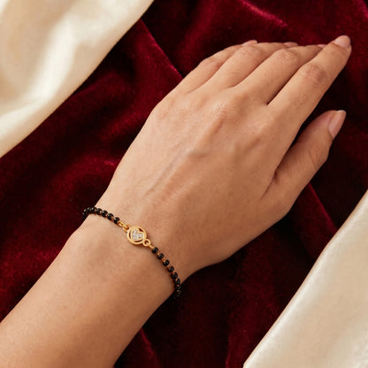 Velora Heart Halo Mangalsutra Bracelet