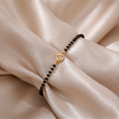 Velora Heart Halo Mangalsutra Bracelet