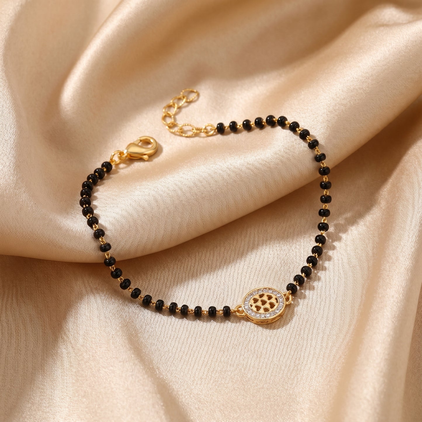 Aurelia Petal Halo Mangalsutra Bracelet