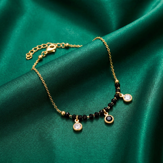 Trivara Charm Drop Mangalsutra Bracelet