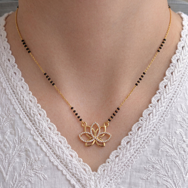 Aahana Gold Plated Mangalsutra