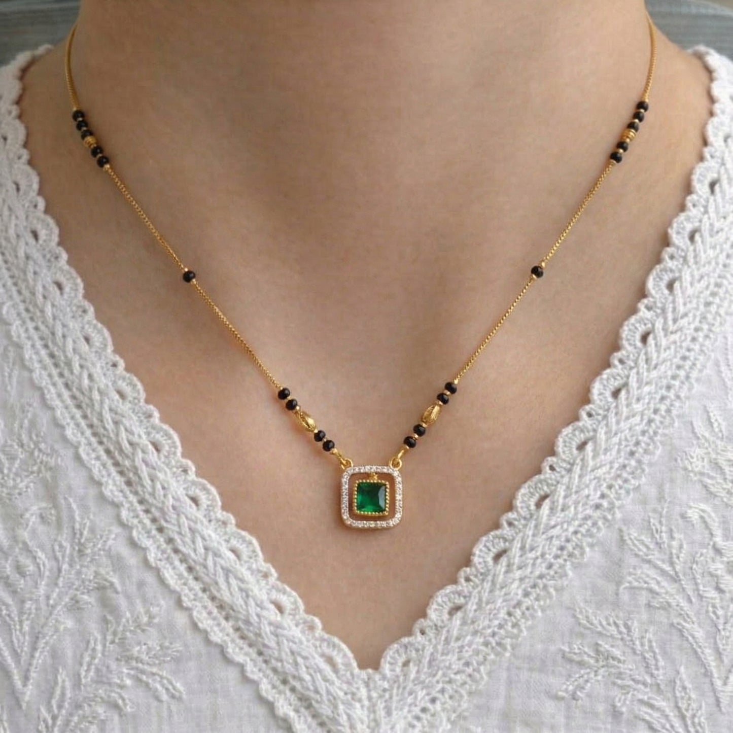 Tanishka Gold Plated Mangalsutra