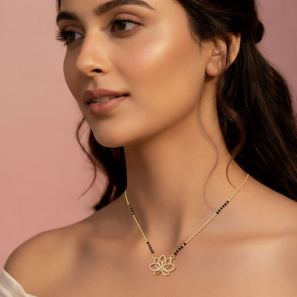 Aahana Gold Plated Mangalsutra